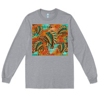 Heather Grey indian headdress pattern tumbler Long Sleeve Tee - HRA Design Shop