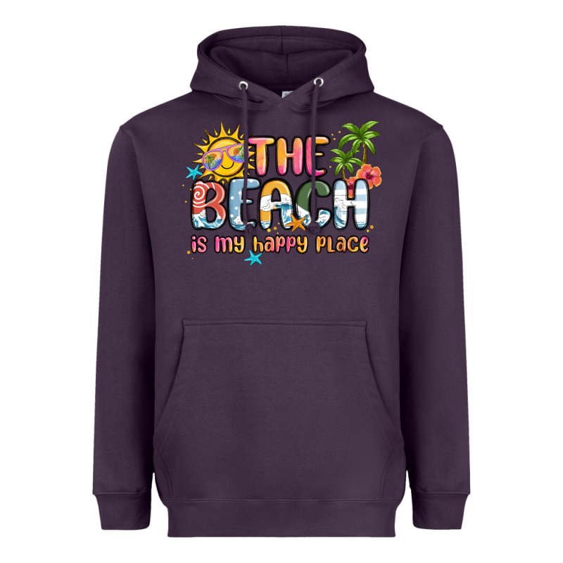 The Beach Is My Happy Place Heavyweight Hoodie by MaliasSmallBusiness | Teevron