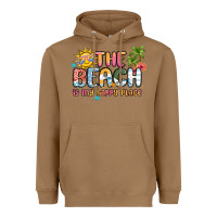 Toasted Coconut the beach is my happy place Heavyweight Hoodie - MaliasSmallBusiness