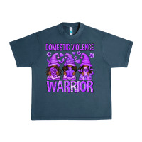 Midnight Navy Domestic Violence Warrior Afro Gnomes Urban Heavy Tee - texasbilliewilder