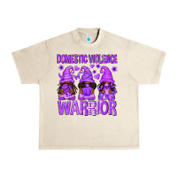 Sandshell Domestic Violence Warrior Afro Gnomes Urban Heavy Tee - texasbilliewilder