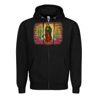 Black western our lady of guadalupe Zipper Hoodie - JahusDesignShop