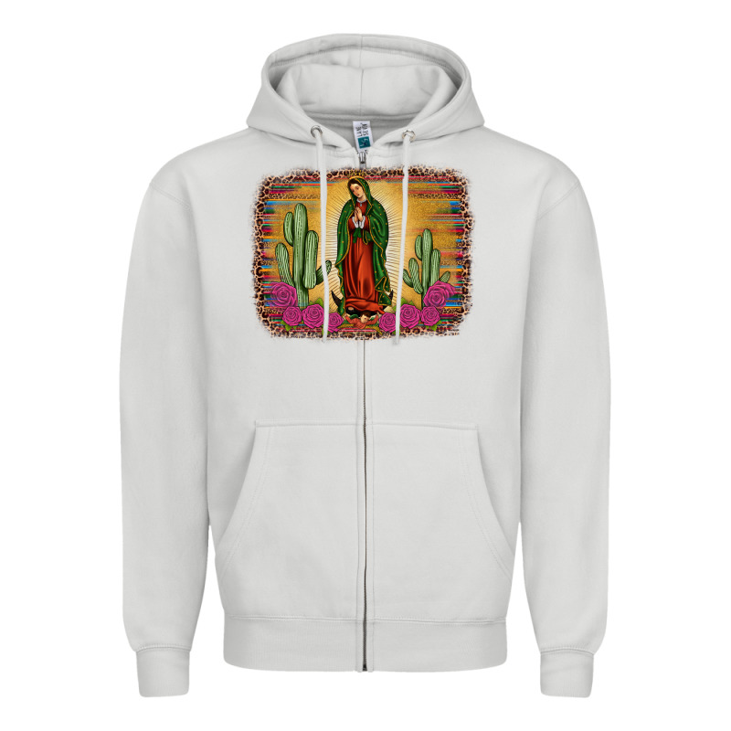 Western Our Lady Of Guadalupe Zipper Hoodie by JahusDesignShop | Teevron
