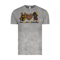 Cloud Rock peace love dachshund Vintage Tee - RanaPortraitStore