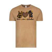Peace Love Dachshund Vintage Tee | Teevron
