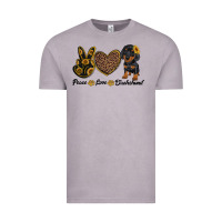 Vintage Zinc peace love dachshund Vintage Tee - RanaPortraitStore