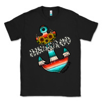 Black anchored Classic Tee - CowhideDigitalArt