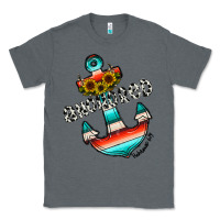 Charcoal Heather anchored Classic Tee - CowhideDigitalArt