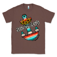 Chestnut anchored Classic Tee - CowhideDigitalArt