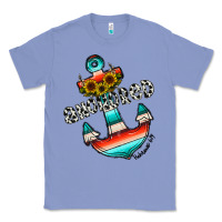Colony Blue anchored Classic Tee - CowhideDigitalArt
