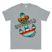 Heather Grey anchored Classic Tee - CowhideDigitalArt