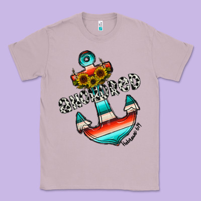 Anchored Classic Tee Designed By Cowhidedigitalart