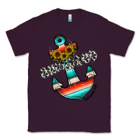 Plum anchored Classic Tee - CowhideDigitalArt