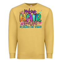 Antique Gold making hair beautiful is kinda my thing Premium Sweatshirt - MaliasSmallBusiness