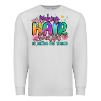 Dove Grey making hair beautiful is kinda my thing Premium Sweatshirt - MaliasSmallBusiness