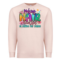 Pale Pink making hair beautiful is kinda my thing Premium Sweatshirt - MaliasSmallBusiness