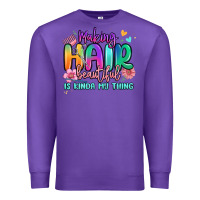 Purple making hair beautiful is kinda my thing Premium Sweatshirt - MaliasSmallBusiness