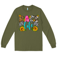 Army Green race life Long Sleeve Tee - HRA Design Shop