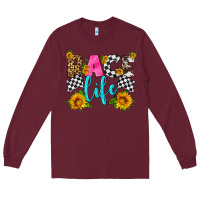 Burgundy race life Long Sleeve Tee - HRA Design Shop