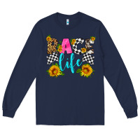 Navy race life Long Sleeve Tee - HRA Design Shop