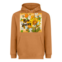 Meerkat bee happy Heavyweight Hoodie - MaliasSmallBusiness