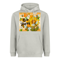 Moon Dust bee happy Heavyweight Hoodie - MaliasSmallBusiness
