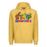 Antique Gold Western Stop Homophobia Premium Hoodie - BundleAndBundleShop