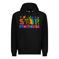 Black Western Stop Homophobia Premium Hoodie - BundleAndBundleShop