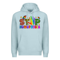 Blue Mist Western Stop Homophobia Premium Hoodie - BundleAndBundleShop