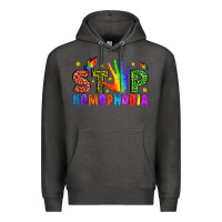 Charcoal Heather Western Stop Homophobia Premium Hoodie - BundleAndBundleShop