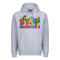 Heather Grey Western Stop Homophobia Premium Hoodie - BundleAndBundleShop