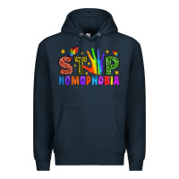 Navy Western Stop Homophobia Premium Hoodie - BundleAndBundleShop