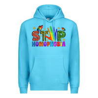 Ocean Blue Western Stop Homophobia Premium Hoodie - BundleAndBundleShop