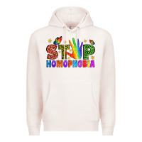 Pale Pink Western Stop Homophobia Premium Hoodie - BundleAndBundleShop