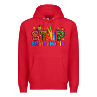 Red Western Stop Homophobia Premium Hoodie - BundleAndBundleShop