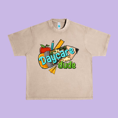 Daycare Dude Urban Heavy Tee Designed By Ranaportraitstore