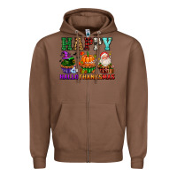 Chestnut happy hallothanksmas with cupcakes Zipper Hoodie - AdoDesignShop