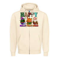 Sandshell happy hallothanksmas with cupcakes Zipper Hoodie - AdoDesignShop