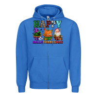True Royal happy hallothanksmas with cupcakes Zipper Hoodie - AdoDesignShop