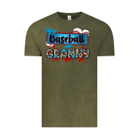 Vintage Olive baseball granny with leopard Vintage Tee - Zillion Design Studio
