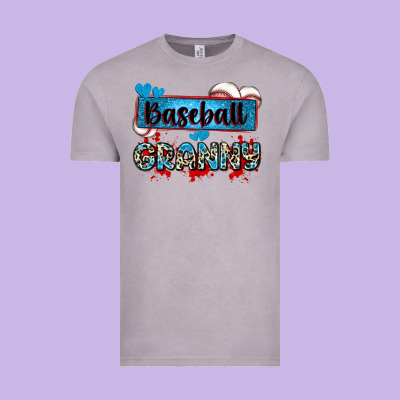 Baseball Granny With Leopard Vintage Tee Designed By Zillion Design Studio