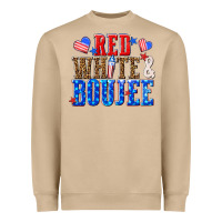 Red White And Boujee Billie Wilder Heavyweight Sweatshirt | Teevron