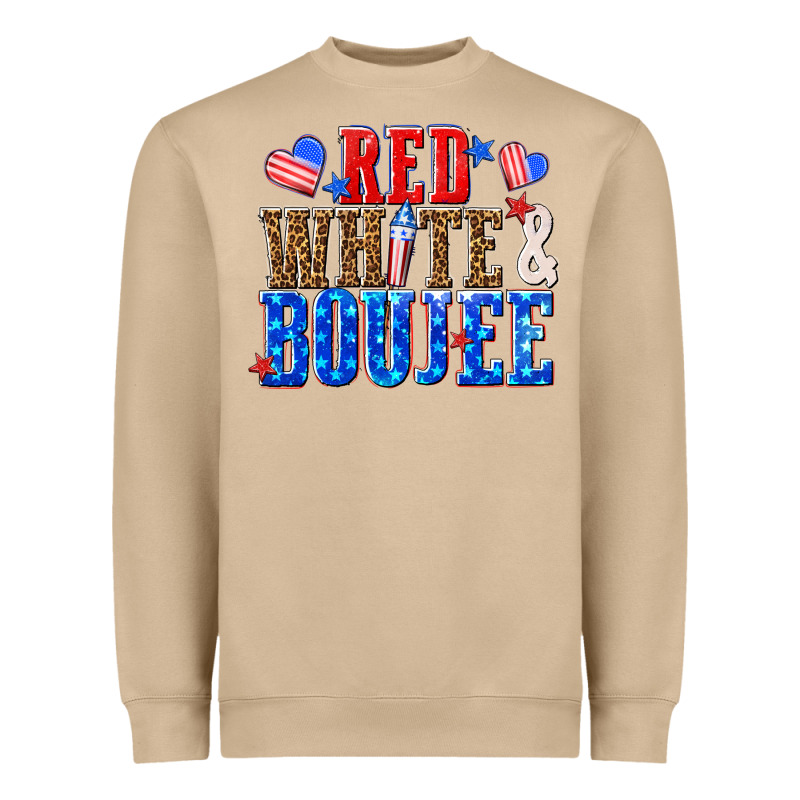 Red White And Boujee Billie Wilder Heavyweight Sweatshirt by texasbilliewilder | Teevron
