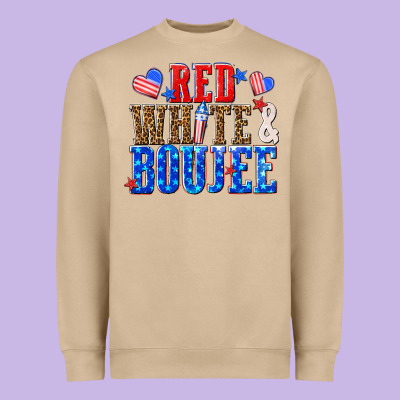 Heavyweight Sweatshirt red white and boujee billie wilder