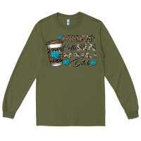 Army Green coffee Long Sleeve Tee - CowhideDigitalArt