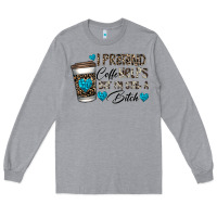 Heather Grey coffee Long Sleeve Tee - CowhideDigitalArt