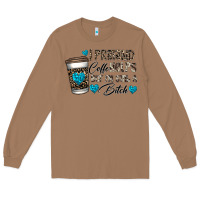 Toasted Coconut coffee Long Sleeve Tee - CowhideDigitalArt