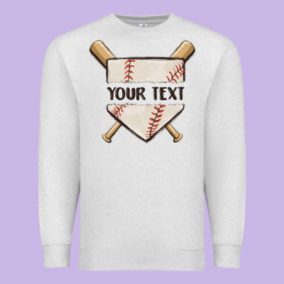 Preview Custom Baseball Premium Sweatshirt Designed By Maliassmallbusiness