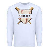 White preview custom baseball Premium Sweatshirt - MaliasSmallBusiness