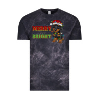 Cloud Black merry and bright dachshund Vintage Tee - RanaPortraitStore